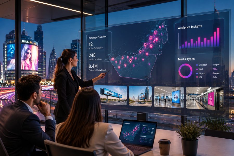 Agency team reviewing a live campaign dashboard